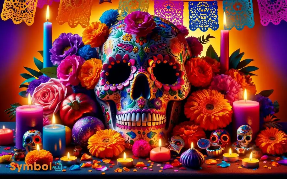 day of the dead colors and symbols