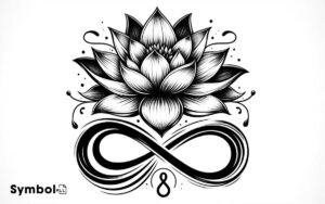 lotus flower with infinity symbol tattoo