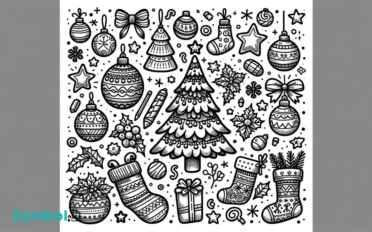 symbols of christmas coloring pages