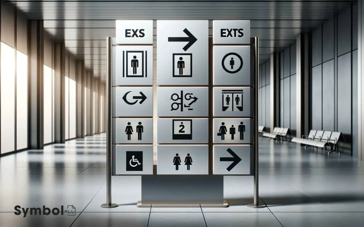 there is a standard for signage which uses symbols