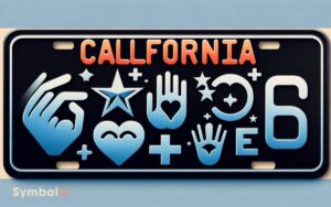 what symbols can be used on a license plate california