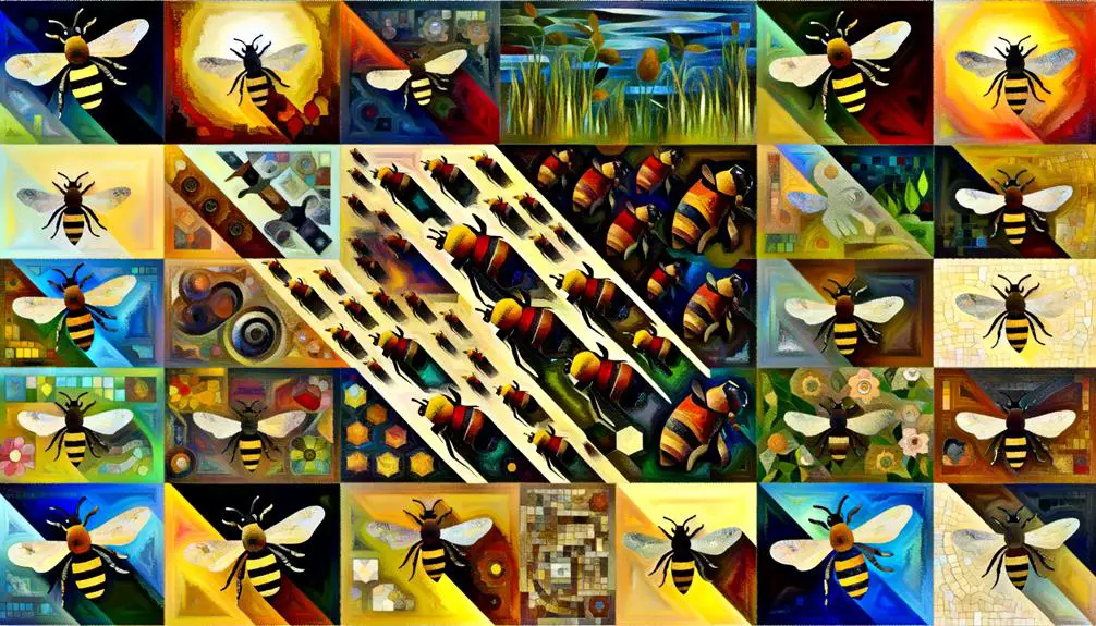 bees depicted in artwork