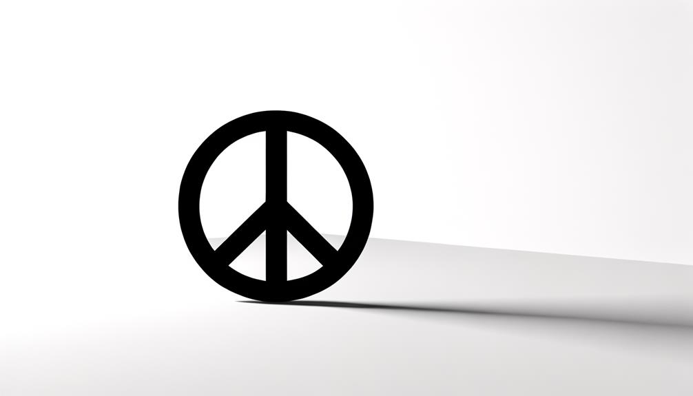 black and white peace symbol art