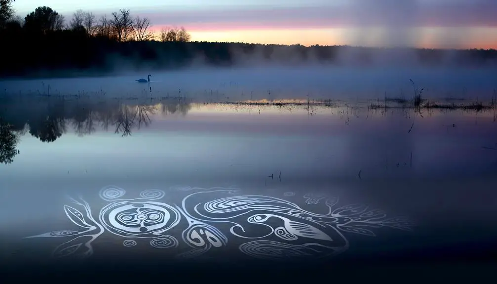 elegant bird on water