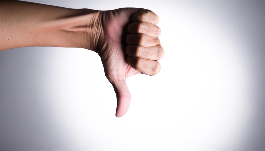 thumbs up instead