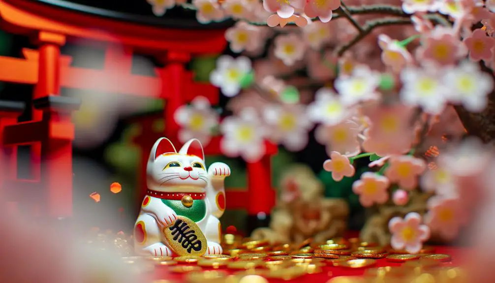 welcoming cat figurine japan