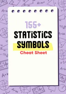 Statistics Symbols Cheat Sheet